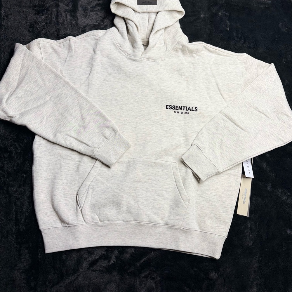 Essentials Light Gray Men's Hoodie